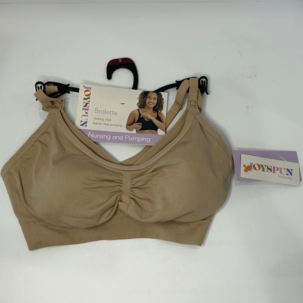 Joyspun Maternity Nursing Pumping Bralette Adobe Tan Small JS90046 New